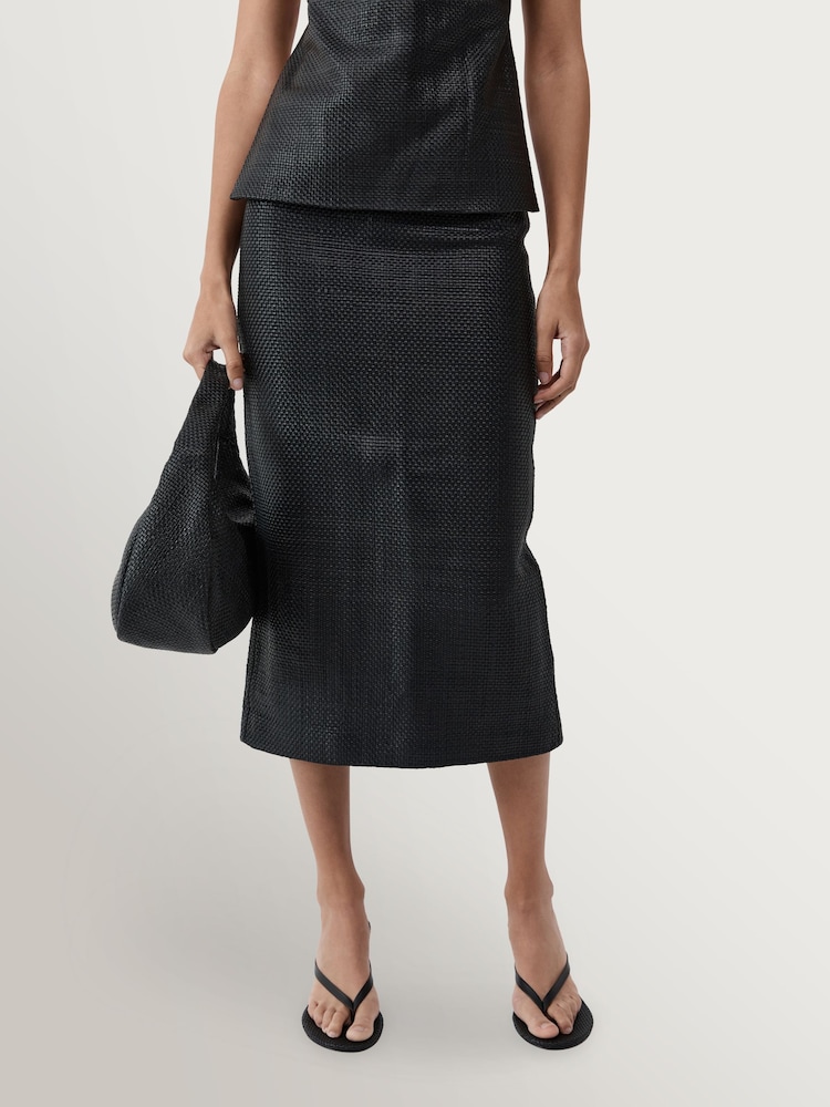 St Agni Black Woven Large Bon Bon Bag - Image 2 of 7 St Agni Black Woven Large Bon Bon Bag - Image 2 of 7