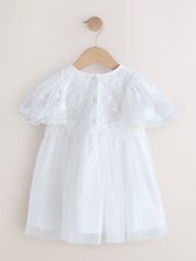 White Embroidered Mesh Ocassion Dress (3mths-8yrs) - Image 5 of 7