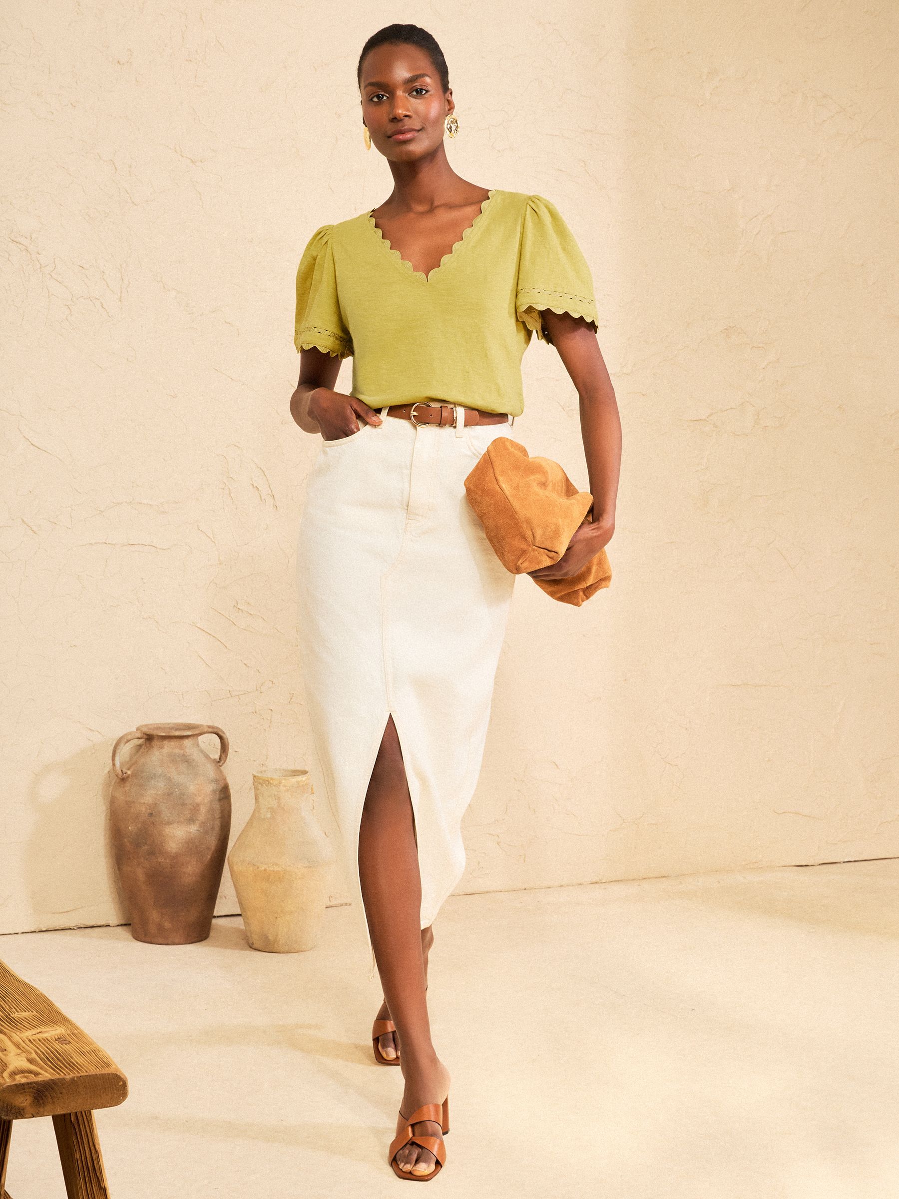 Buy Love & Roses Lime Green V-Neck T-Shirt from Next Ireland