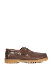 Dune London Brown St Bart Boat Shoes - Image 1 of 5