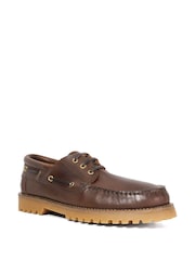 Dune London Brown St Bart Boat Shoes - Image 2 of 5