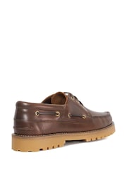 Dune London Brown St Bart Boat Shoes - Image 3 of 5