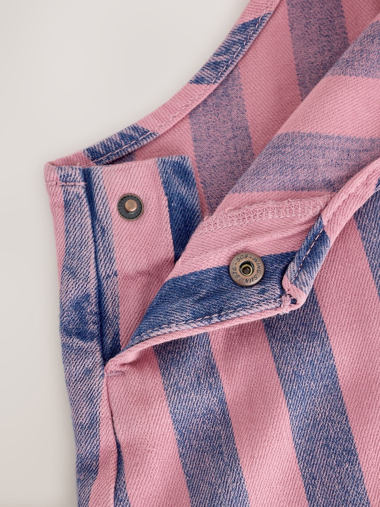 Pink / Navy Blue Denim Dungarees (3mths-7yrs) - Image 5 of 5