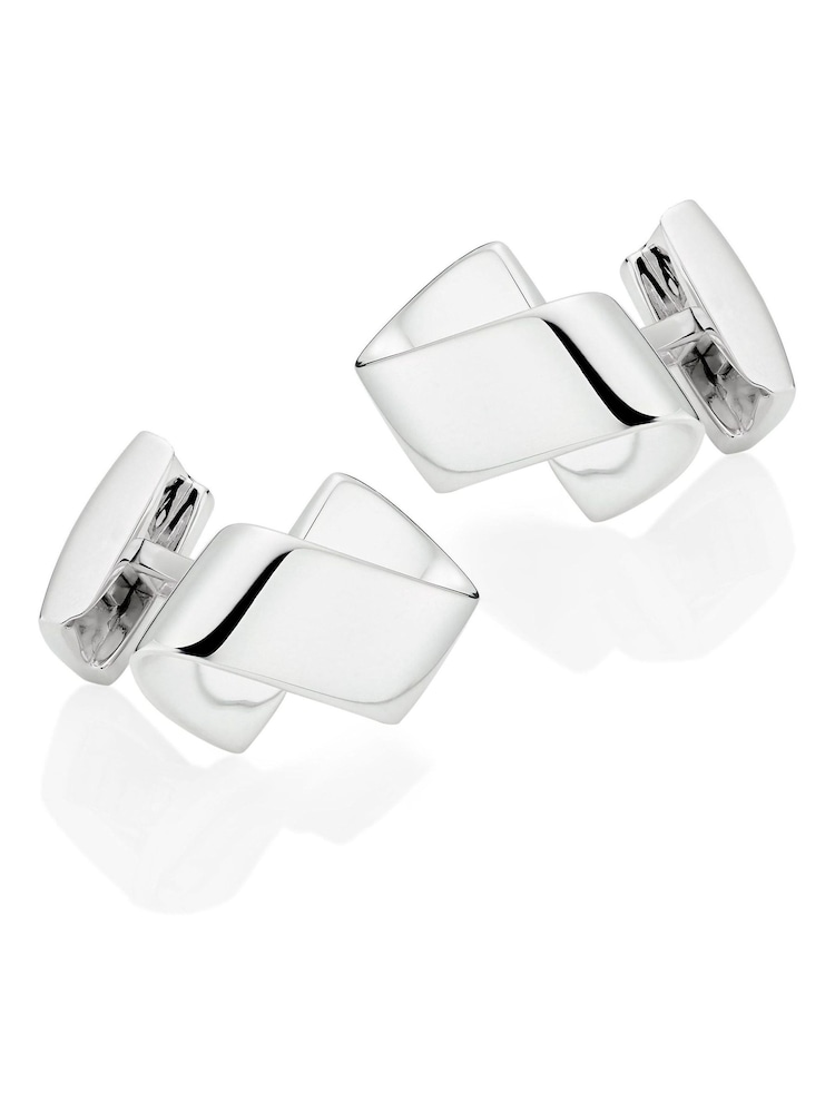 Beaverbrooks Mens Silver Tone Cufflinks - Image 1 of 2 Beaverbrooks Mens Silver Tone Cufflinks - Image 1 of 2