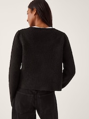 Monsoon Black Fessa Jewel Brooch Cardigan - Image 3 of 4