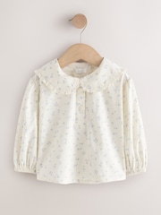 Pink Corduroy/ Ecru Ditsy Blouse & Dungarees Set 2 Piecs (3mths-7yrs) - Image 7 of 10