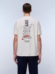 Napapijri White Speghetti Back Graphic T-Shirt - Image 4 of 8