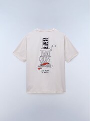 Napapijri White Speghetti Back Graphic T-Shirt - Image 7 of 8