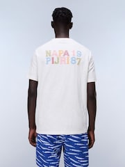 Napapijri White 1987 Back Graphic T-Shirt - Image 2 of 9
