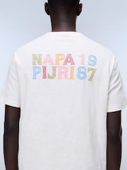 Napapijri White 1987 Back Graphic T-Shirt - Image 5 of 9