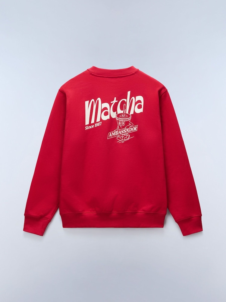 Napapijri Red Matcha Back Graphic Sweatshirt - Image 2 of 2