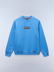 Napapijri Blue Box Logo Back Graphic Sweatshirt - Image 1 of 2