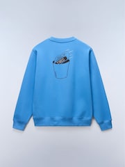 Napapijri Blue Box Logo Back Graphic Sweatshirt - Image 2 of 2