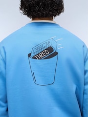 Napapijri Mavi Qutu Loqosu Arxa Qrafik Sviter - 7şəkildən 5 şəkil