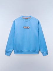 Napapijri Mavi Qutu Loqosu Arxa Qrafik Sviter - 7şəkildən 6 şəkil