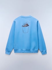 Napapijri Mavi Qutu Loqosu Arxa Qrafik Sviter - 7şəkildən 7 şəkil