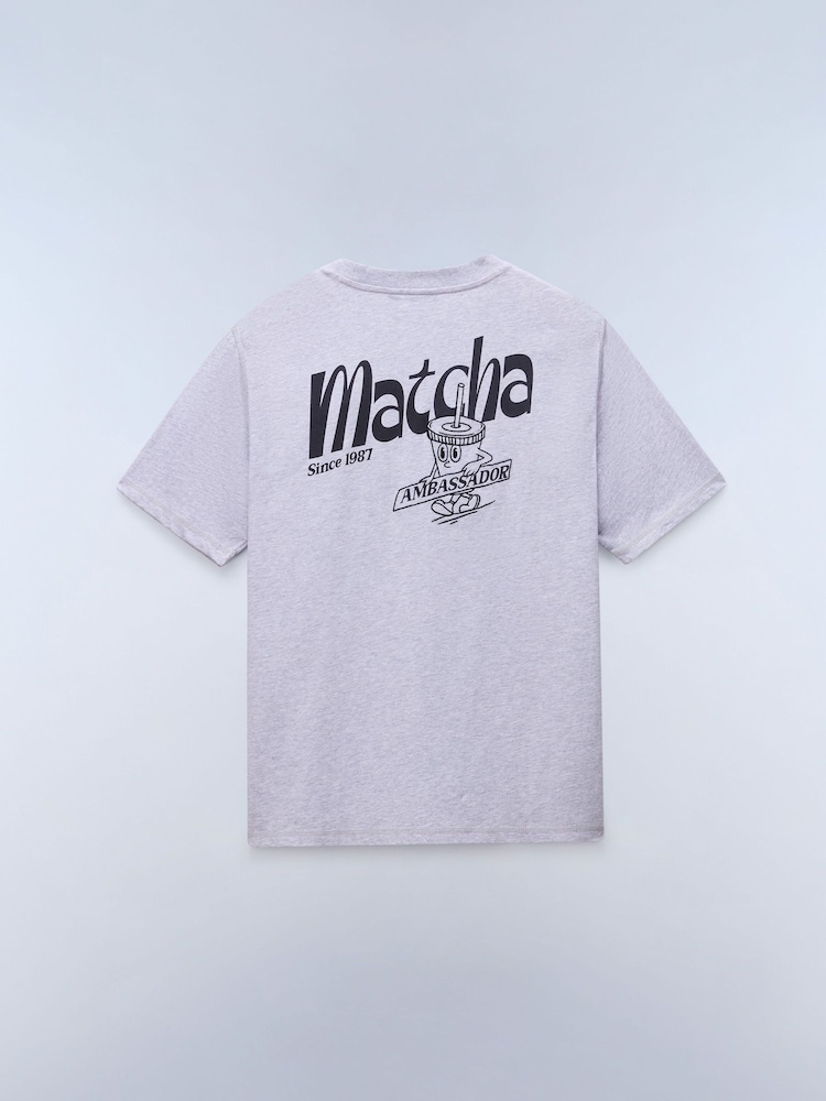 Napapijri Grey Matcha Back Graphic T-Shirt - Image 2 of 2