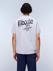 Napapijri Grey Matcha Back Graphic T-Shirt - Image 4 of 7