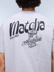 Napapijri Grey Matcha Back Graphic T-Shirt - Image 5 of 7