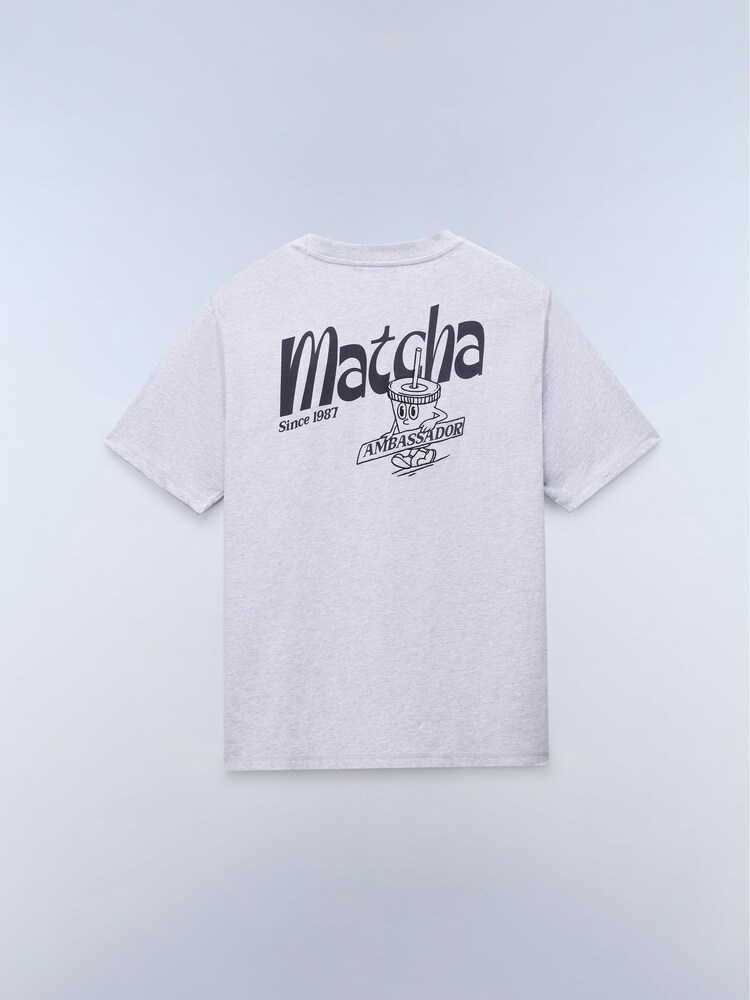Napapijri Grey Matcha Back Graphic T-Shirt - Image 7 of 7