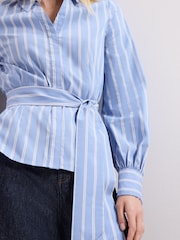 Phase Eight Blue Dakota Stripe Shirt - Image 4 of 7