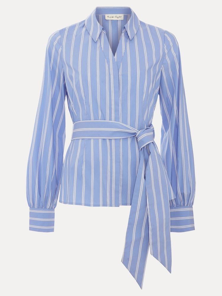 Phase Eight Blue Dakota Stripe Shirt - Image 7 of 7