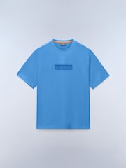 Napapijri Box Logo Short Sleeve Blue T-Shirt - Image 4 of 5