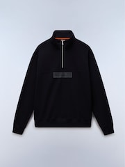 Napapijri Box Logo 1/4 Zip Black Sweatshirt - Image 4 of 5