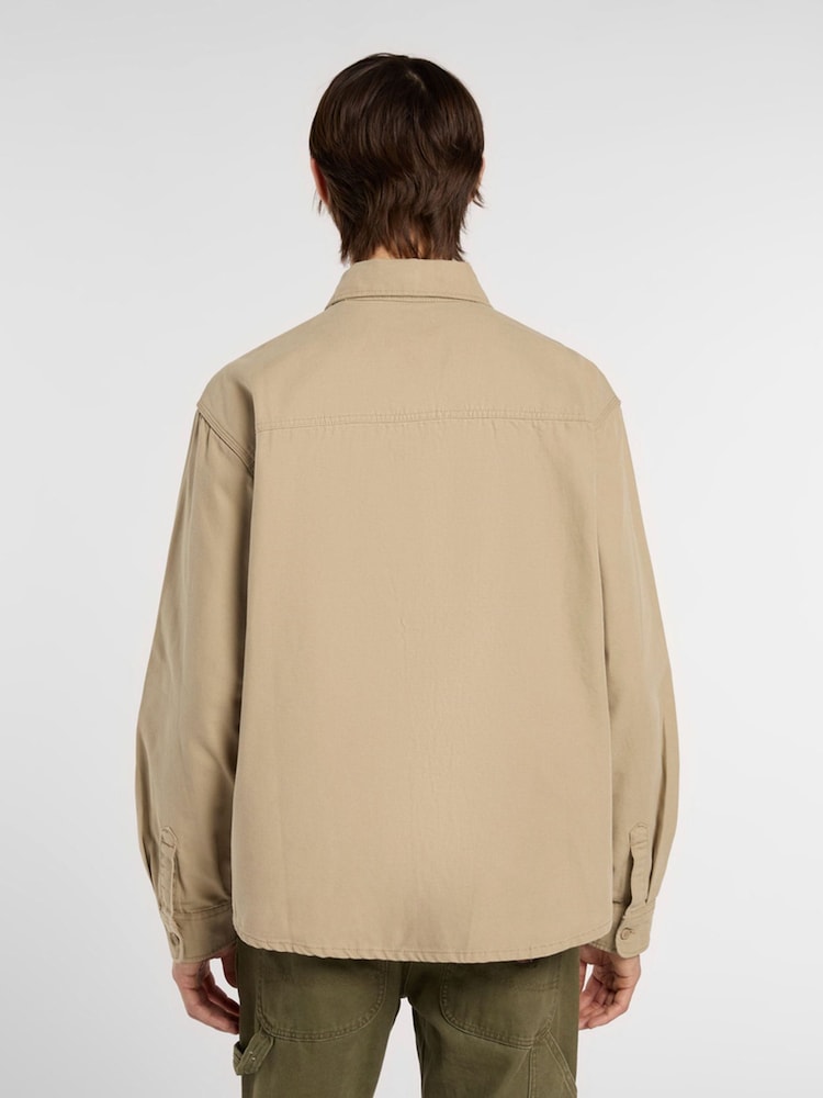 Dickies Sand Canvas Button Through Shirt - Image 2 of 7 Dickies Sand Canvas Button Through Shirt - Image 2 of 7