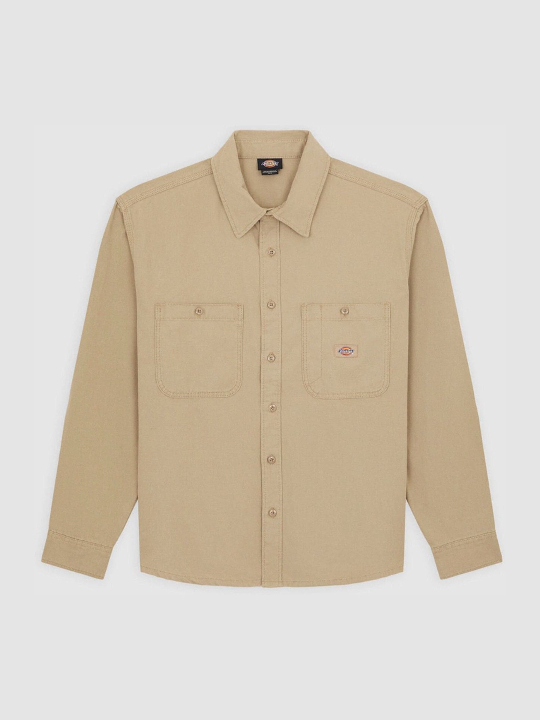 Buy Dickies Sand Canvas Button Through Shirt from Next USA