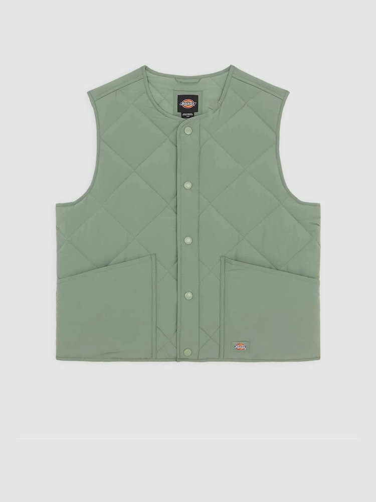 Dickies Mint Green Samburg Quilted Vest Gilet - Image 1 of 1 Dickies Mint Green Samburg Quilted Vest Gilet - Image 1 of 1