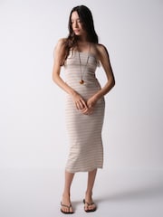 The Set 3 Pack Bandeau Ribbed Dresses Neutral/Light Pink/Stripe - Image 5 of 8