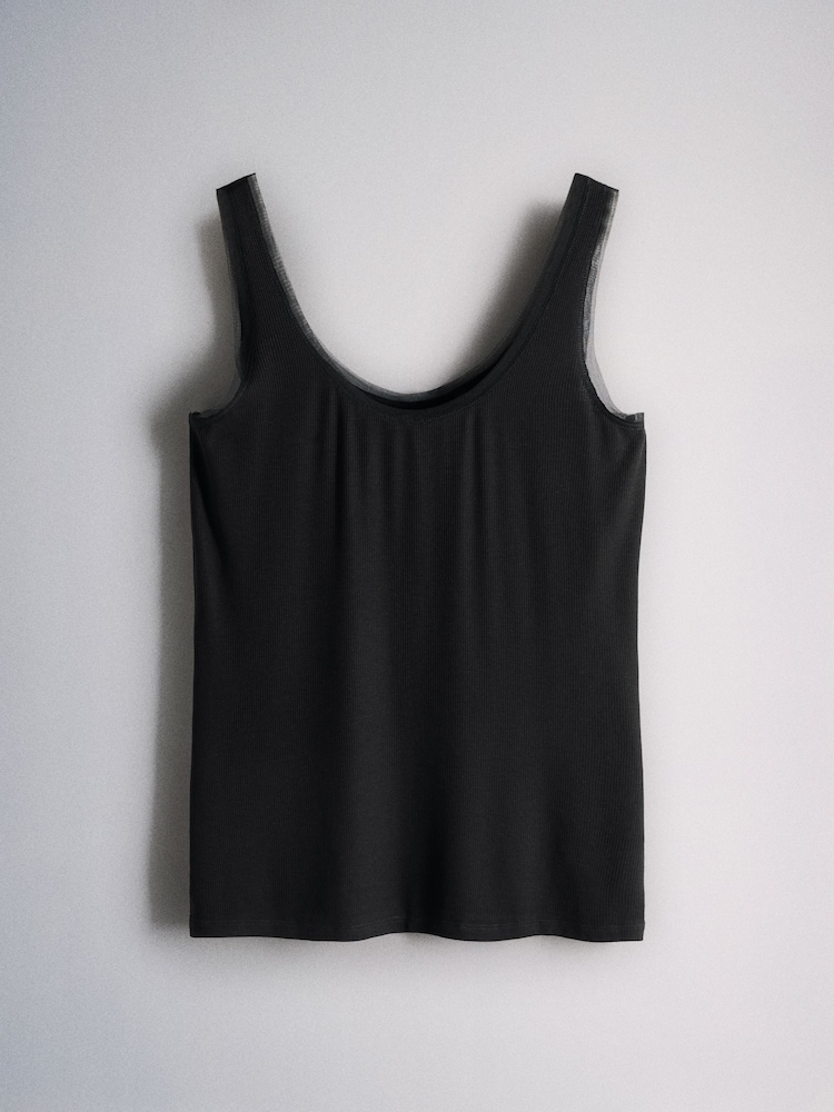 The Set The Set 3 Pack Mesh Trim Vests Dark Navy/Burgundy/Neutral - Image 2 of 6