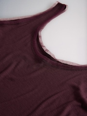 The Set The Set 3 Pack Mesh Trim Vests Dark Navy/Burgundy/Neutral - Image 6 of 6