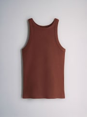 The Set 4 Pack Ribbed Cropped Racer Vests Multi - Image 4 of 7