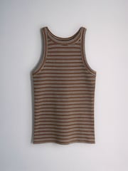 The Set 4 Pack Ribbed Cropped Racer Vests Multi - Image 5 of 7