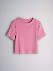 Dark Navy/Plum/Pink/Taupe - T-Shirts za Seti 4 zenye Ribbed Iliyopunguzwa - Picha 2 kati ya 6