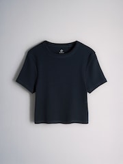 Dark Navy/Plum/Pink/Taupe - T-Shirts za Seti 4 zenye Ribbed Iliyopunguzwa - Picha 3 kati ya 6