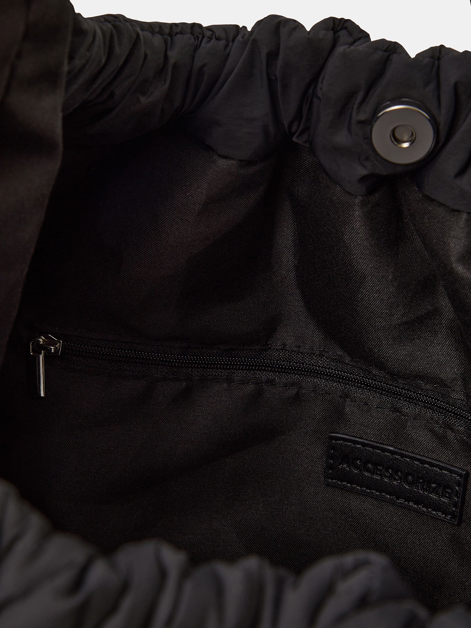 Buy Accessorize Black Nylon Quilted Shopper Bag from the Next UK