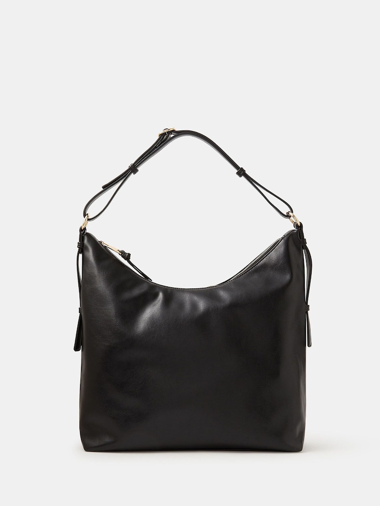 Accessorize Black Slouchy Buckle Strap Shoulder Bag - Image 1 of 2 Accessorize Black Slouchy Buckle Strap Shoulder Bag - Image 1 of 2