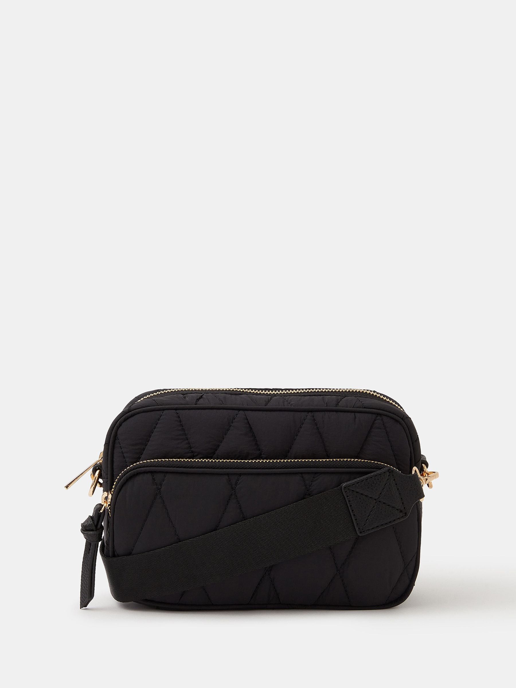Buy Accessorize Black Quilted Nylon Cross-Body Bag from the Next