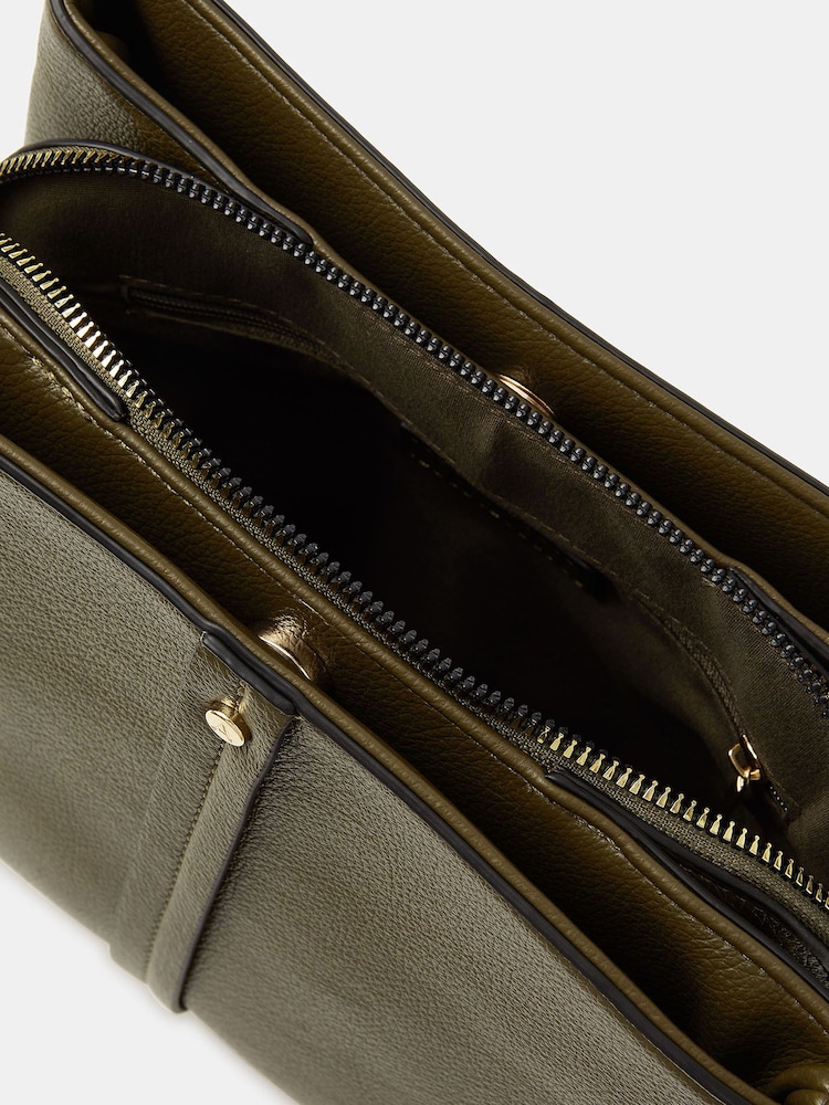 Accessorize Green Webbing Strap Cross-Body Bag - Image 2 of 2 Accessorize Green Webbing Strap Cross-Body Bag - Image 2 of 2