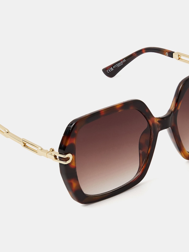 Accessorize Tort Square Sunglasses - Obraz 3 z 3