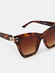 Accessorize Brown Tort Cat Eye Sunglasses - Image 2 of 2