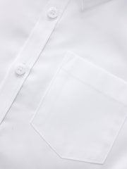 White Plus Fit Short Sleeve School Shirts 2 Pack (3-17yrs) - Image 6 of 6