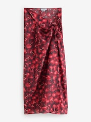 Never Fully Dressed Red/Black Cherry Cotton Sarong Cover-Up - Image 4 of 6