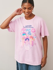 Pink Cotton KPop Demon Hunters Graphic T-Shirt - Image 1 of 7