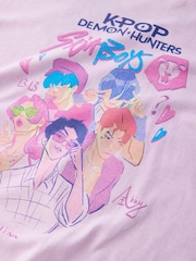 Pink Cotton KPop Demon Hunters Graphic T-Shirt - Image 6 of 7