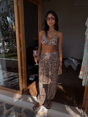 Never Fully Dressed Leopard Lurex Balloon Trousers - Image 5 of 8