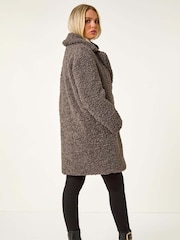 Roman Natural Petite Teddy Longline Coat - Image 3 of 5